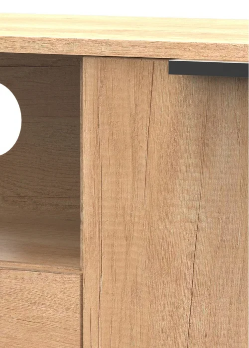 Swift Milano 2 Door 1 Drawer Wide TV Unit (64.5cm x 39.5cm x 144cm) - One Size Image 3