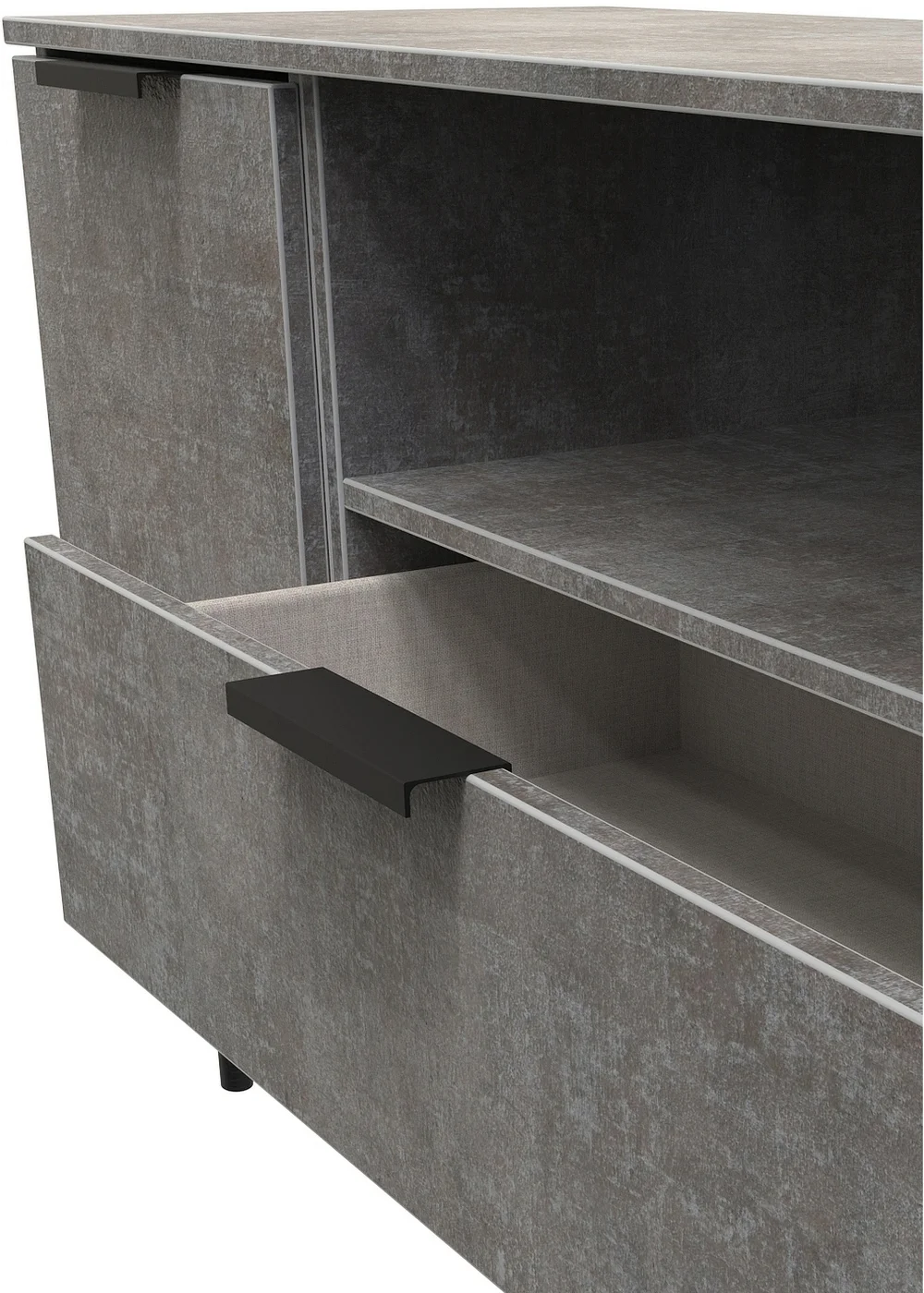 Swift Milano 2 Door 1 Drawer Wide TV Unit (64.5cm x 39.5cm x 144cm) - One Size Image 4