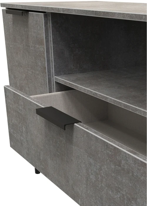 Swift Milano 2 Door 1 Drawer Wide TV Unit (64.5cm x 39.5cm x 144cm) - One Size Image 4