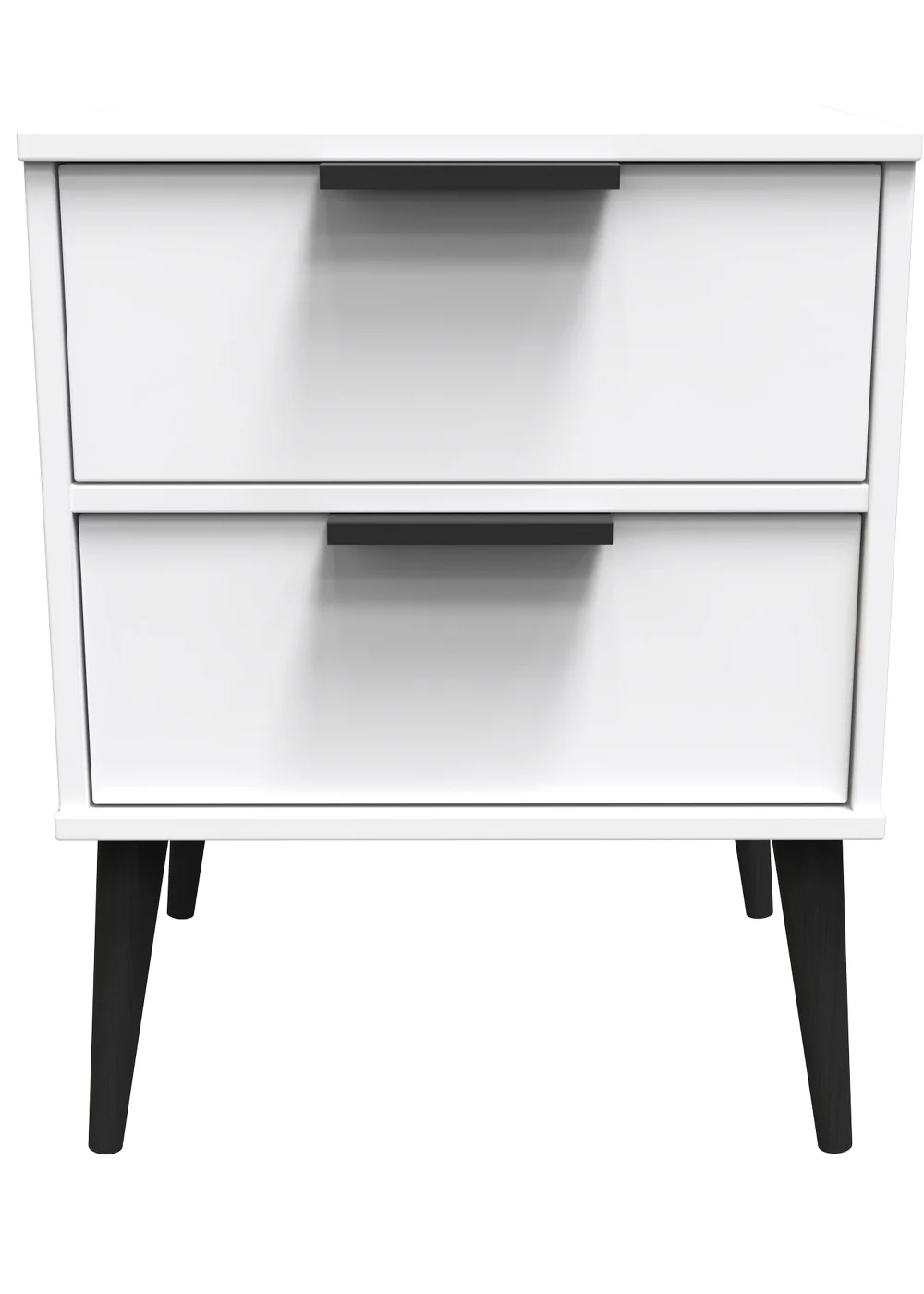 Swift Milano 2 Drawer Bedside Table (50.5cm x 41.5cm x 39.5cm) - One Size Image 1
