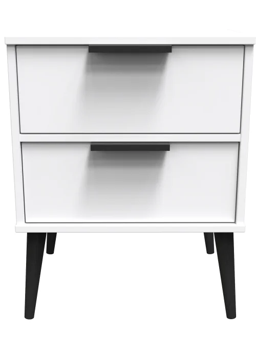 Swift Milano 2 Drawer Bedside Table (50.5cm x 41.5cm x 39.5cm) - One Size Image 1