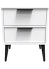 Swift Milano 2 Drawer Bedside Table (50.5cm x 41.5cm x 39.5cm) - One Size Image 1