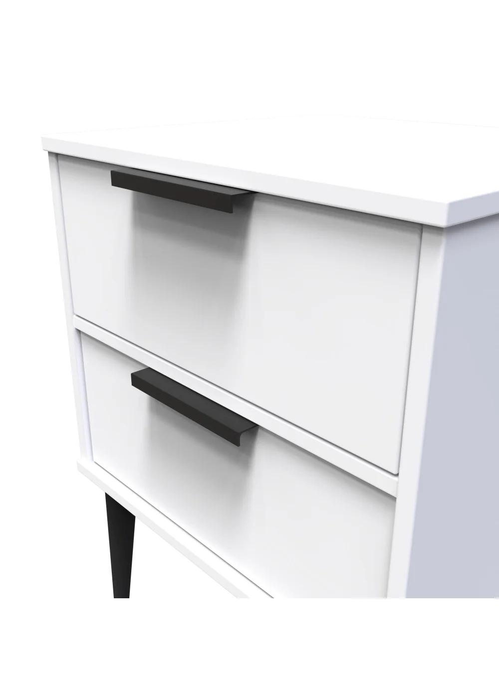 Swift Milano 2 Drawer Bedside Table (50.5cm x 41.5cm x 39.5cm) - One Size Image 4