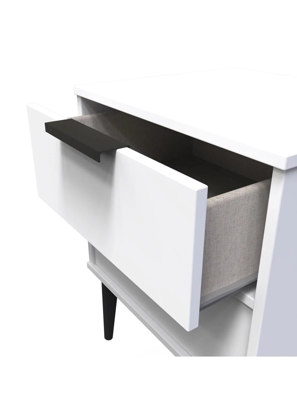 Swift Milano 2 Drawer Bedside Table (50.5cm x 41.5cm x 39.5cm) - One Size Image 2