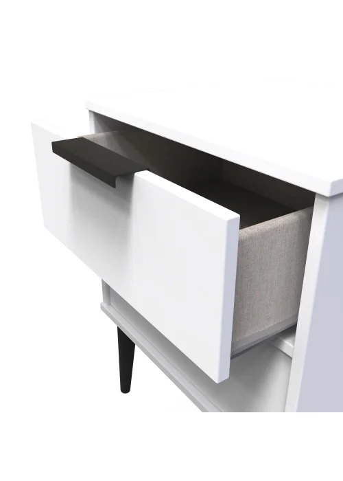 Swift Milano 2 Drawer Bedside Table (50.5cm x 41.5cm x 39.5cm) - One Size Image 2