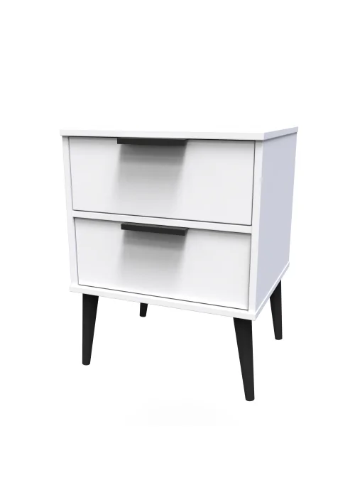 Swift Milano 2 Drawer Bedside Table (50.5cm x 41.5cm x 39.5cm) - One Size Image 3