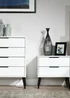 Swift Milano 2 Drawer Bedside Table (50.5cm x 41.5cm x 39.5cm) - One Size Image 5
