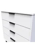 Swift Milano 4 Drawer Chest (88.5cm x 41.5cm x 76.5cm) - One Size Image 4