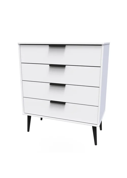 Swift Milano 4 Drawer Chest (88.5cm x 41.5cm x 76.5cm) - One Size Image 3