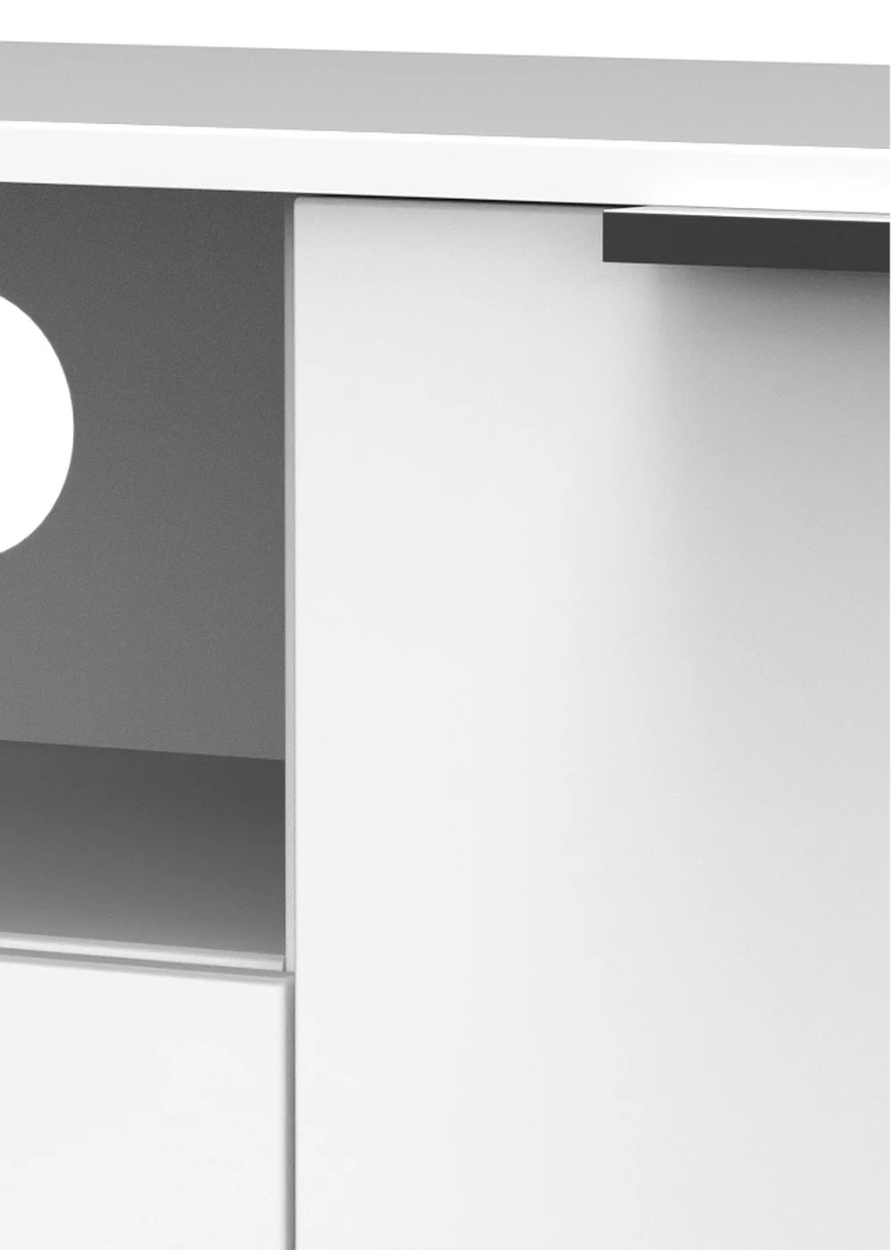 Swift Milano 2 Door 1 Drawer Wide TV Unit (64.5cm x 39.5cm x 144cm) - One Size Image 2
