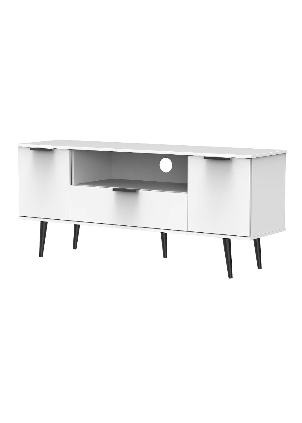 Swift Milano 2 Door 1 Drawer Wide TV Unit (64.5cm x 39.5cm x 144cm) - One Size Image 3