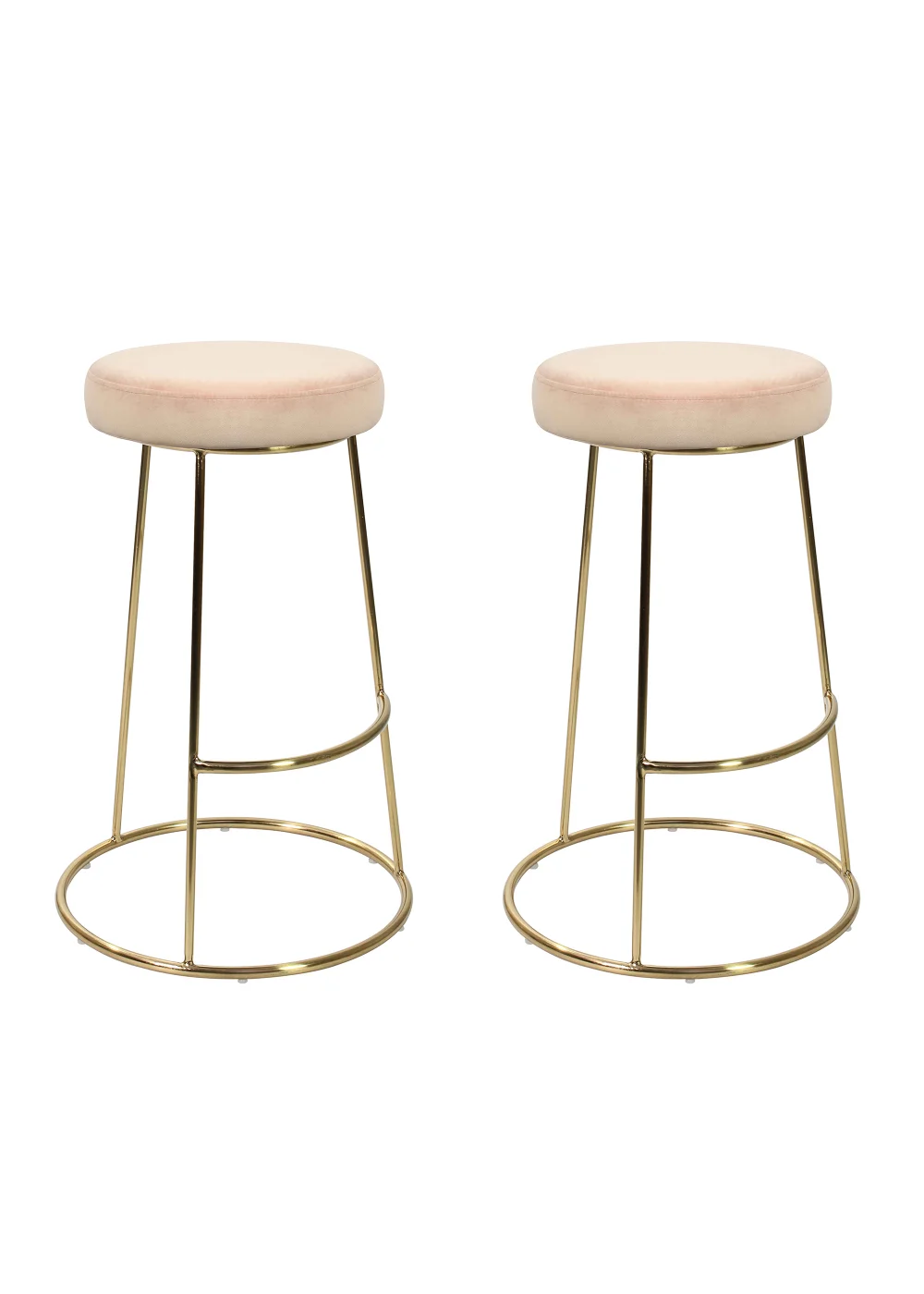 LPD Furniture Set of 2 Opera Bar Stool Vintage Pink (735x0x465mm) - One Size Image 1