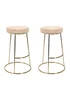 LPD Furniture Set of 2 Opera Bar Stool Vintage Pink (735x0x465mm) - One Size Image 1