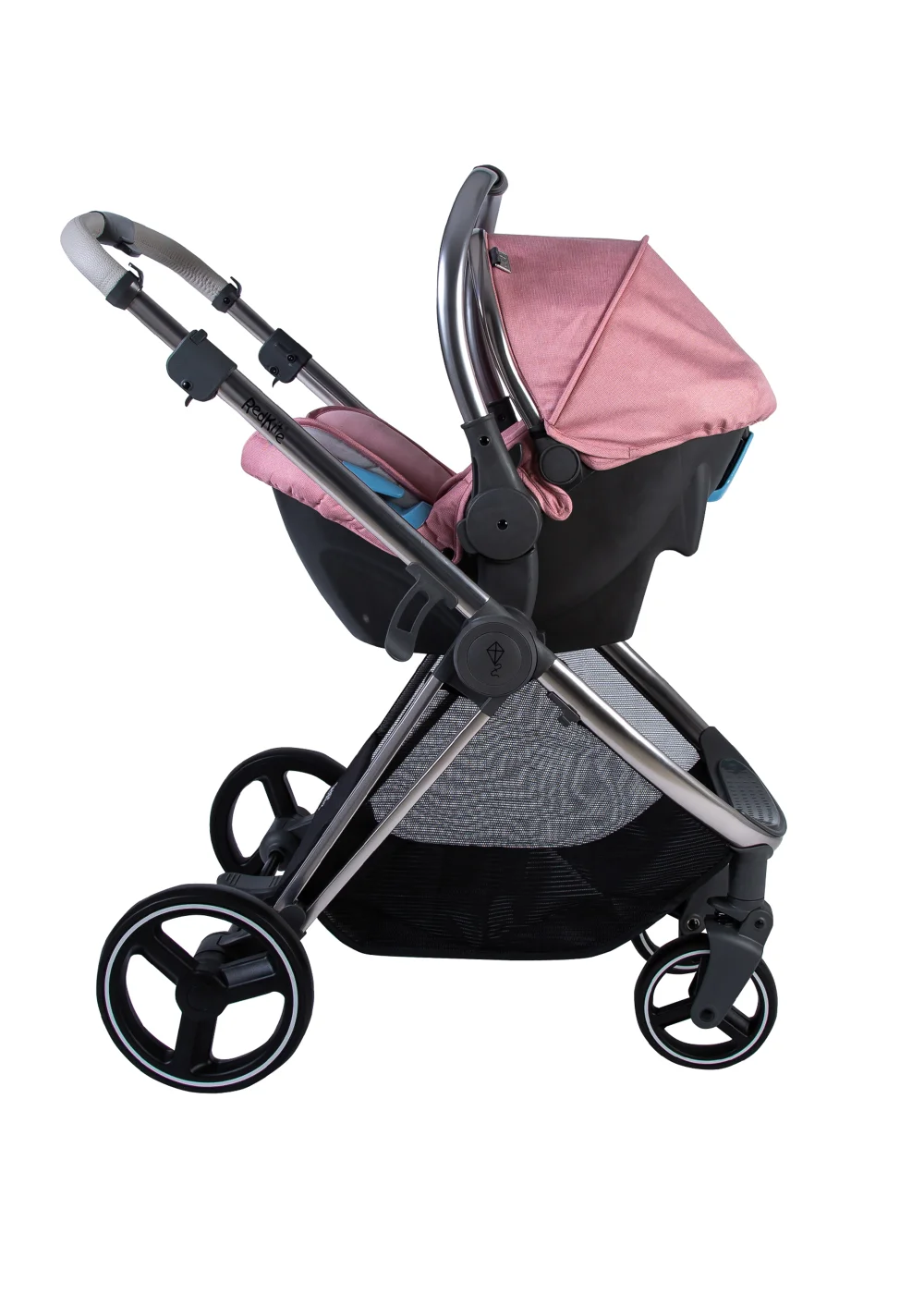 Red Kite Push Me Pace Blush 3 in 1 Travel System Pram (105.5cm x 59cm x 92cm) - One Size Image 3