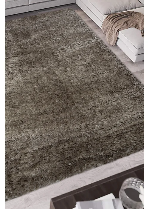 Homemaker Grey Supersoft Shaggy Rug - 80 x 150 Image 1