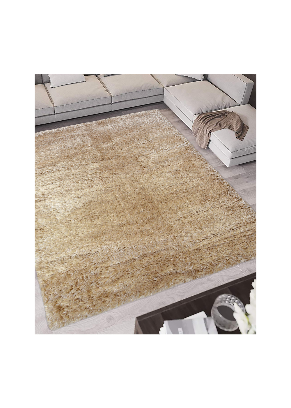 Homemaker Natural Supersoft Shaggy Rug - 160 X 230 Image 1