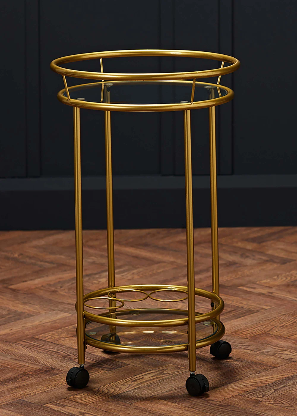 LPD Furniture Collins Drinks Trolley Gold (750x0x450mm) - No Size Image 1