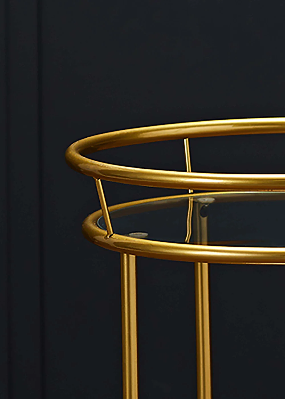 LPD Furniture Collins Drinks Trolley Gold (750x0x450mm) - No Size Image 2
