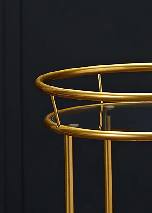 LPD Furniture Collins Drinks Trolley Gold (750x0x450mm) - No Size Image 2