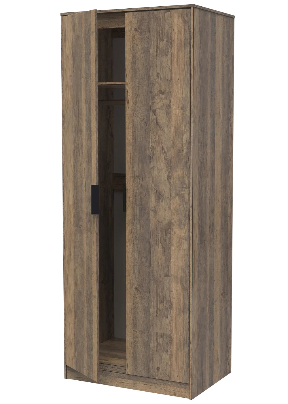 Swift Milano 2 Door Wardrobe (197cm x 53cm x 74cm) - One Size Image 3