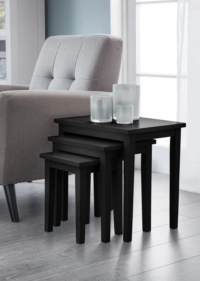 Julian Bowen Cleo Nest Of Tables Black (46 x 48 x 33 cm)