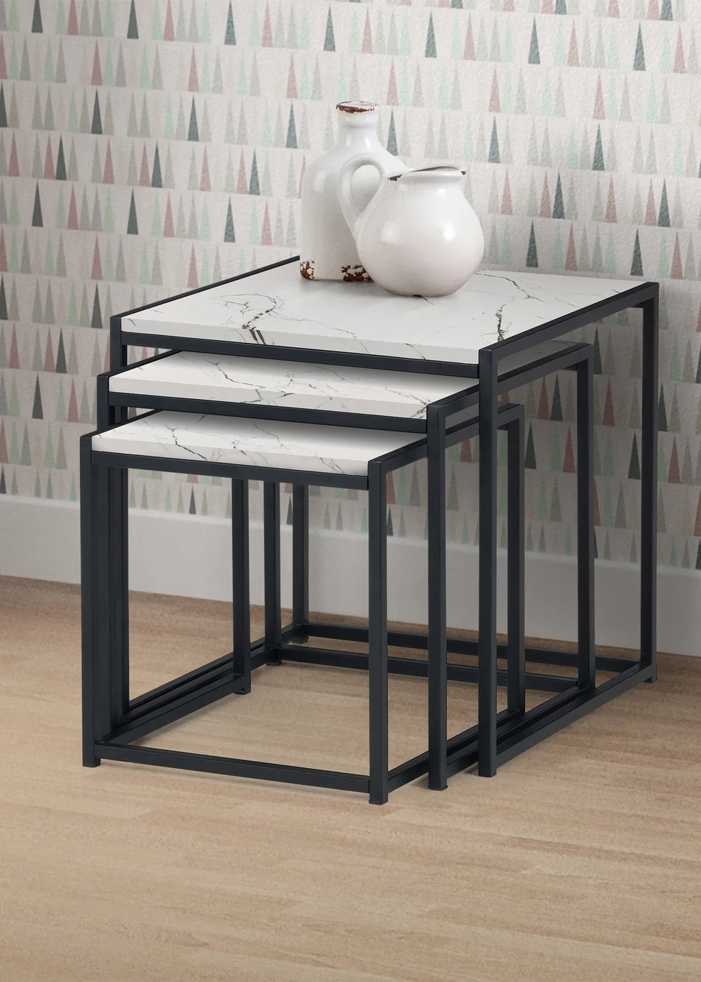 Julian Bowen Tribeca Nest Of 3 Tables (45 x 45 x 45 cm) - One Size Image 1