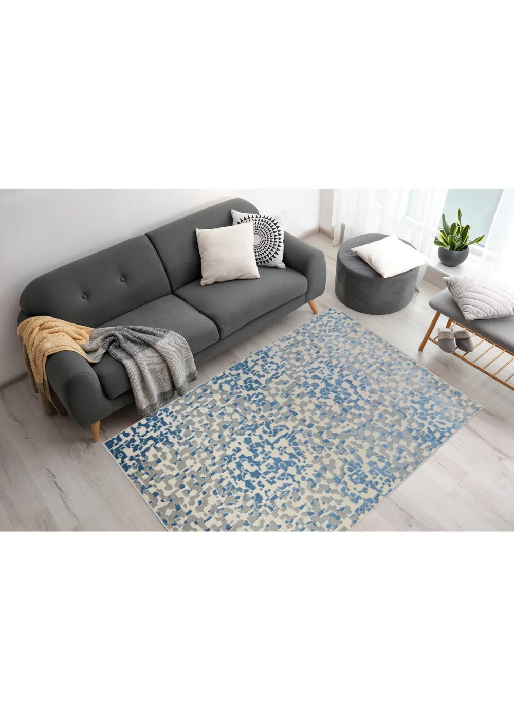 Homemaker Dalan Blue Abstract Rug - 120 x 170 Image 2