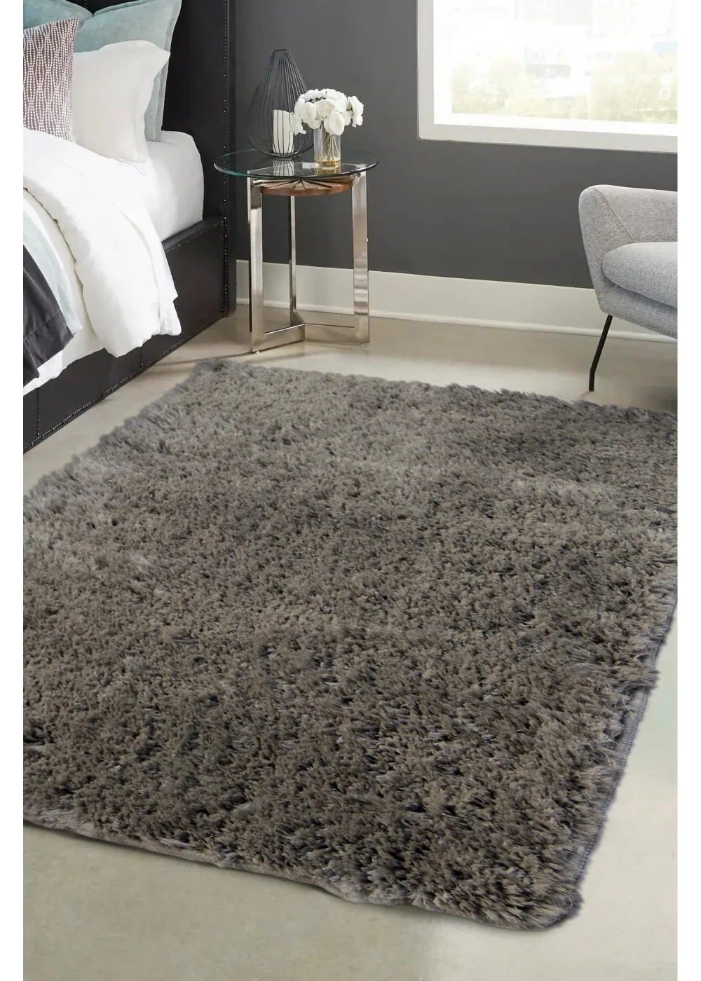 Homemaker Grey Softwashable Rug - 100 x 150 Image 1