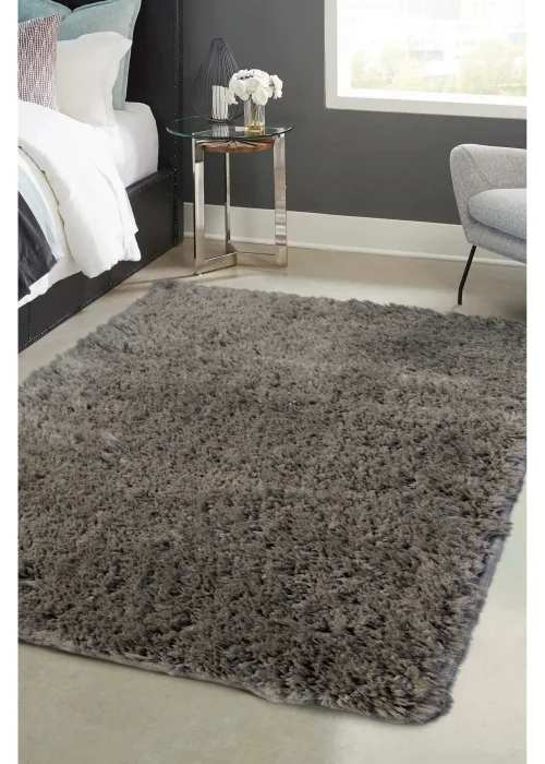 Homemaker Grey Softwashable Rug - 100 x 150 Image 1