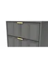 Ready Assembled Cube 5 Drawer Tall Bedside Cabinet - One Size Image 3