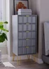 Ready Assembled Cube 5 Drawer Tall Bedside Cabinet - One Size Image 2