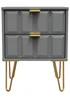 Ready Assembled Cube 2 Drawer Bedside Cabinet - One Size Image 2