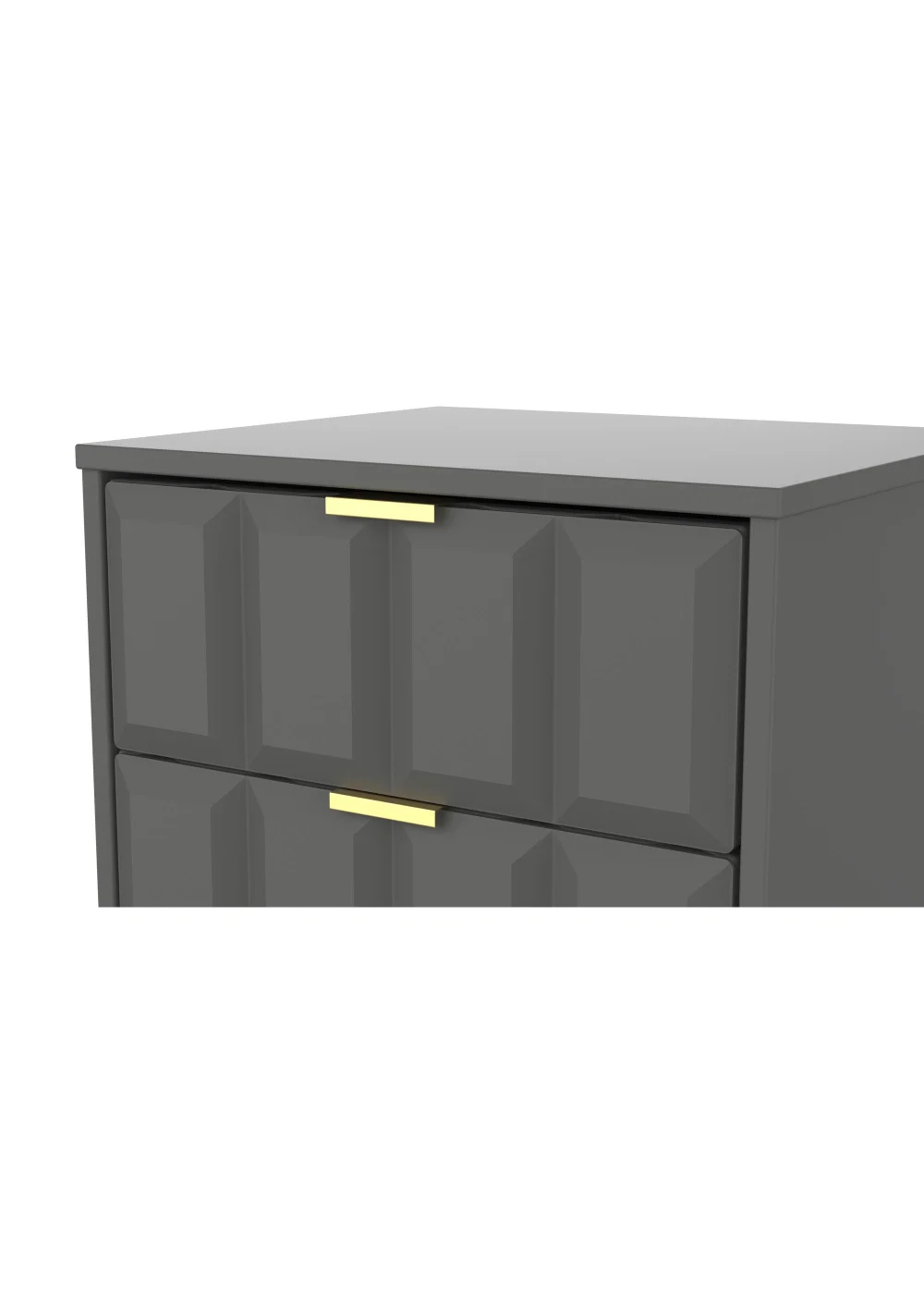 Ready Assembled Cube 2 Drawer Bedside Cabinet - One Size Image 4