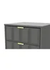Ready Assembled Cube 2 Drawer Bedside Cabinet - One Size Image 4