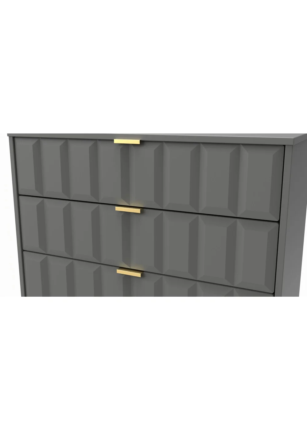 Ready Assembled Cube 3 Drawer Chest of Drawers - One Size Image 3