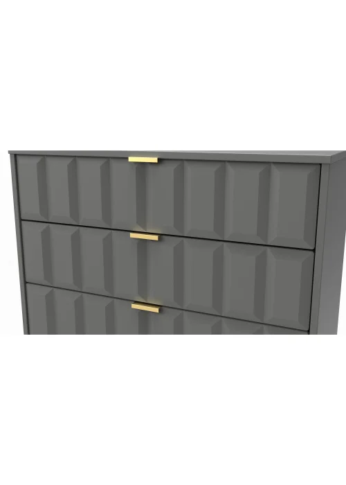 Ready Assembled Cube 3 Drawer Chest of Drawers - One Size Image 3