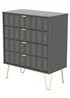Ready Assembled Cube 4 Drawer Chest of Drawers - One Size Image 3