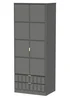 Ready Assembled Cube 2 Door 2 Drawer Tall Wardrobe - One Size Image 4
