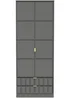 Ready Assembled Cube 2 Door 2 Drawer Tall Wardrobe - One Size Image 2