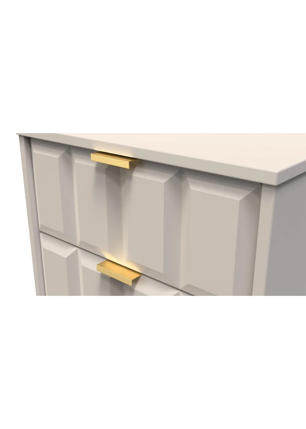 Ready Assembled Cube 5 Drawer Tall Bedside Cabinet - One Size Image 4