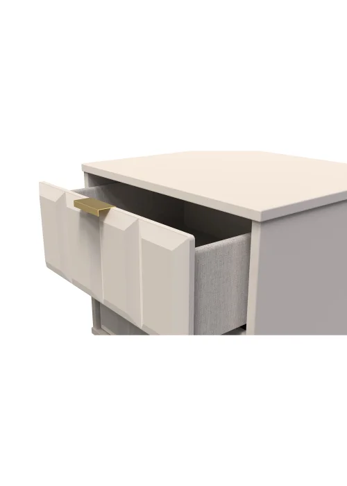 Ready Assembled Cube 2 Drawer Bedside Cabinet - One Size Image 5