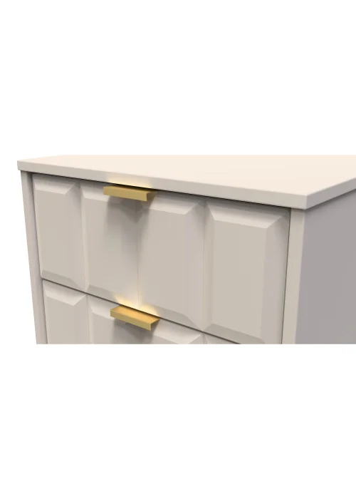 Ready Assembled Cube 2 Drawer Bedside Cabinet - One Size Image 4