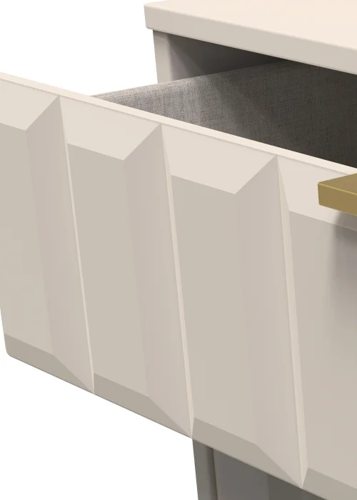 Ready Assembled Cube 3 Drawer Chest of Drawers - One Size Image 2