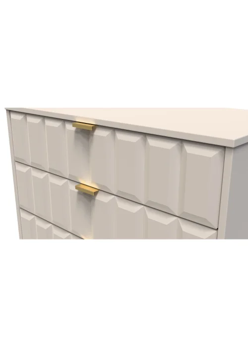 Ready Assembled Cube 3 Drawer Chest of Drawers - One Size Image 4