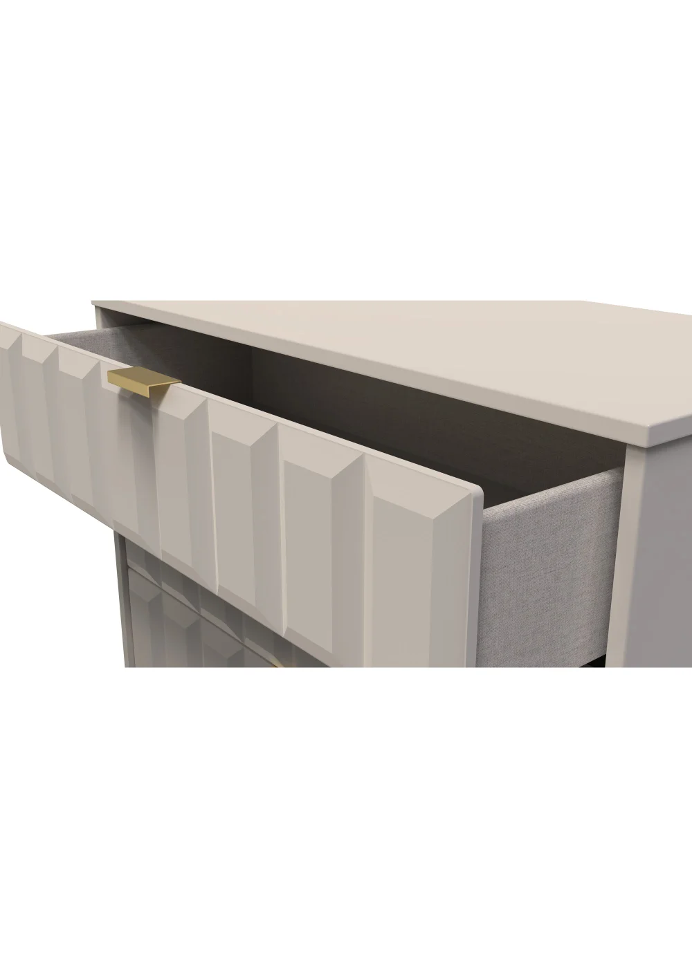 Ready Assembled Cube 5 Drawer Chest of Drawers - One Size Image 5