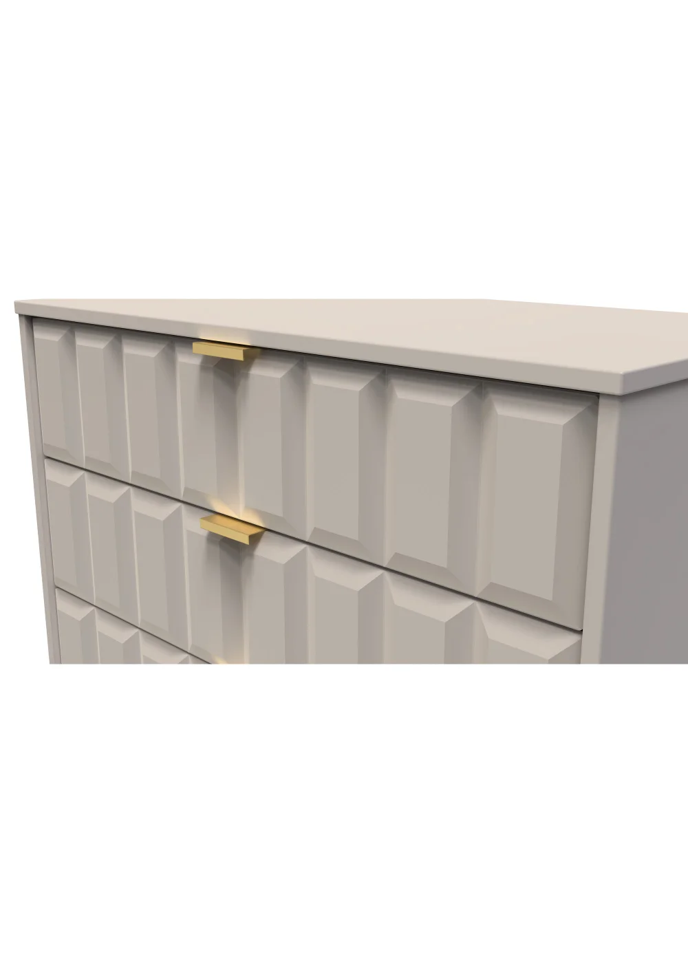 Ready Assembled Cube 5 Drawer Chest of Drawers - One Size Image 4