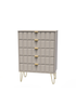 Ready Assembled Cube 5 Drawer Chest of Drawers - One Size Image 3