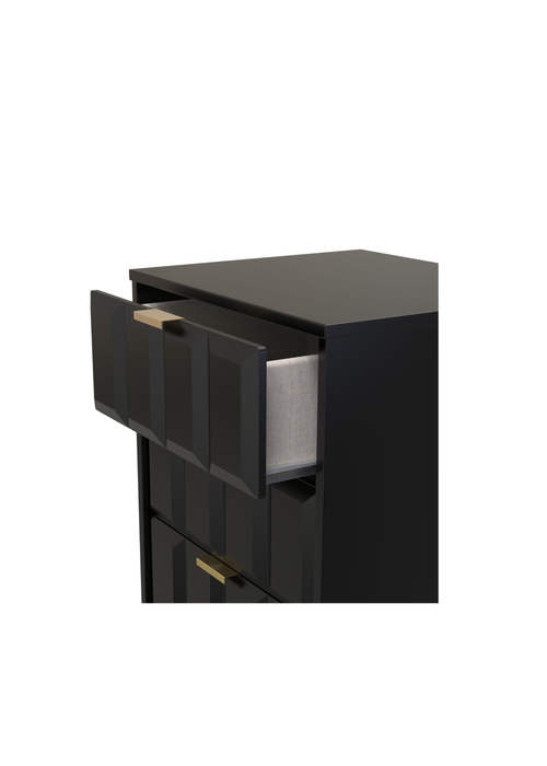 Swift Cube 5 Drawer Tall Bedside Cabinet (107.5cm x 41.5cm x 39.5cm) - One Size Image 5