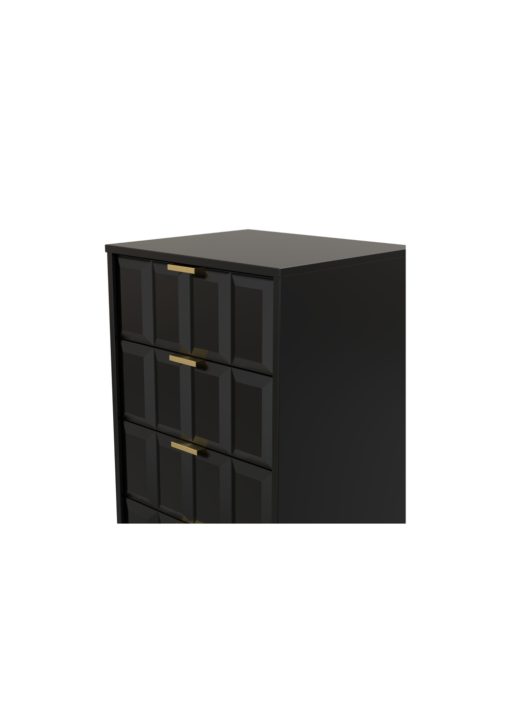 Swift Cube 5 Drawer Tall Bedside Cabinet (107.5cm x 41.5cm x 39.5cm) - One Size Image 4