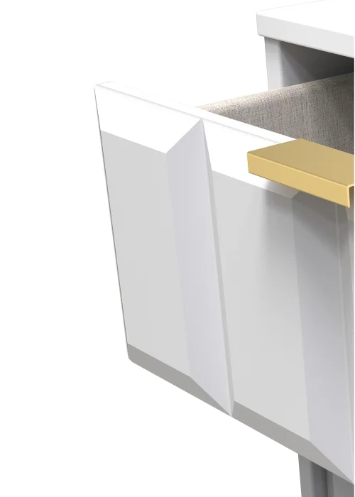 Ready Assembled Cube 5 Drawer Tall Bedside Cabinet - One Size Image 4